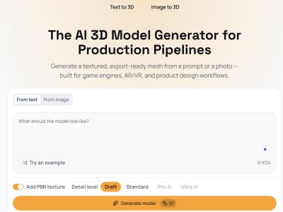 AI 三维模型生成器