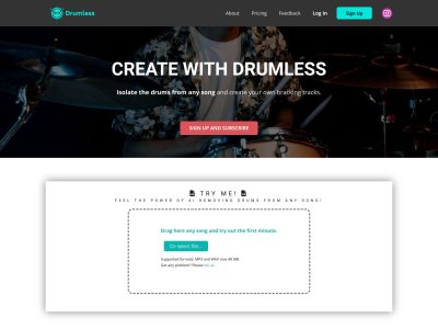 Drumless : Drums Remover