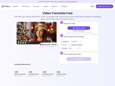 Vidnoz AI Video Translator