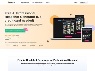 Free AI Headshot Generator | Supawork AI (100% free & no limit)