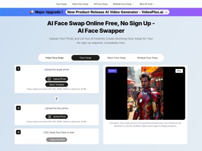 Free AI Face Swap(No sign up,no fee)