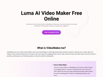 Video Maker Free Online Powered by Luma AI