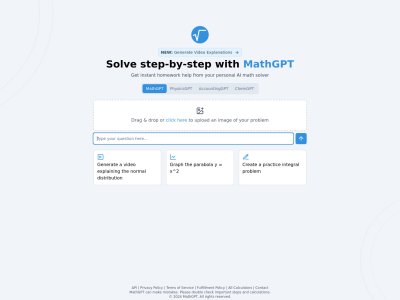 MathGPT - AI Math Solver & Animator