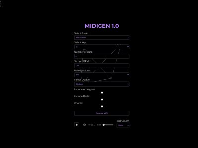 MIDIGEN: Melody Generator