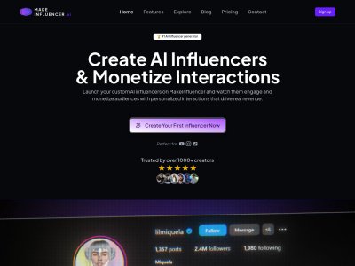MakeInfluencer AI