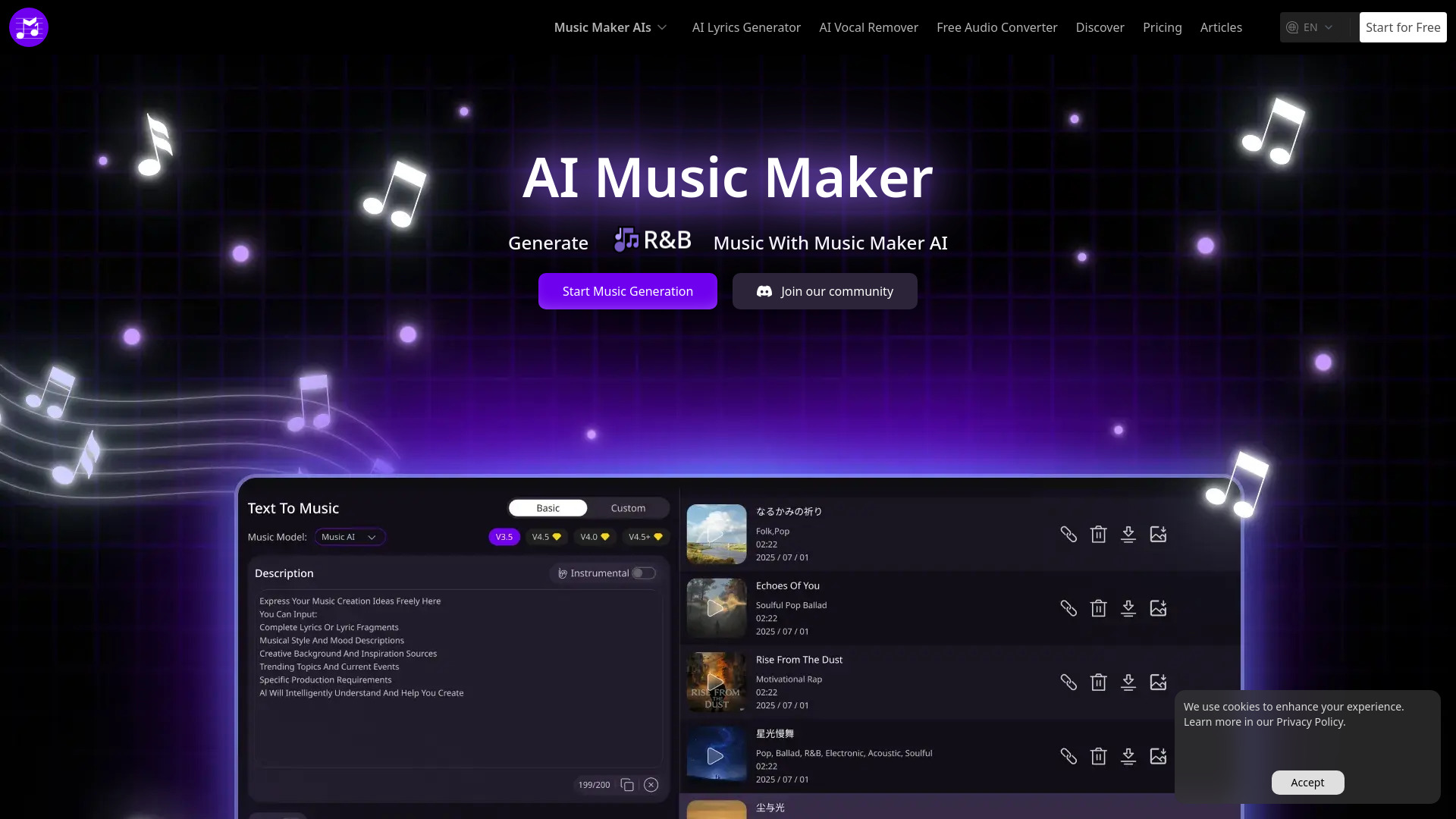 AI Music Maker: Best Free AI Music/Song Generation Tool