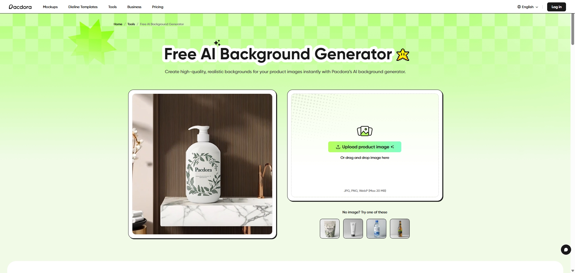 Pacdora AI Background Generator